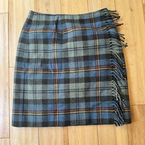 Talbot’s Vintage Plaid Fringe Skirt